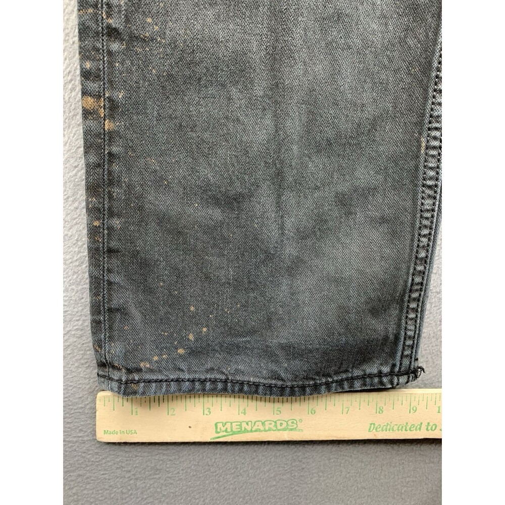 True Religion Mens Ricky Denim Jeans Flaps 249-063034 Black Made In USA 38X32 - Picture 9 of 16